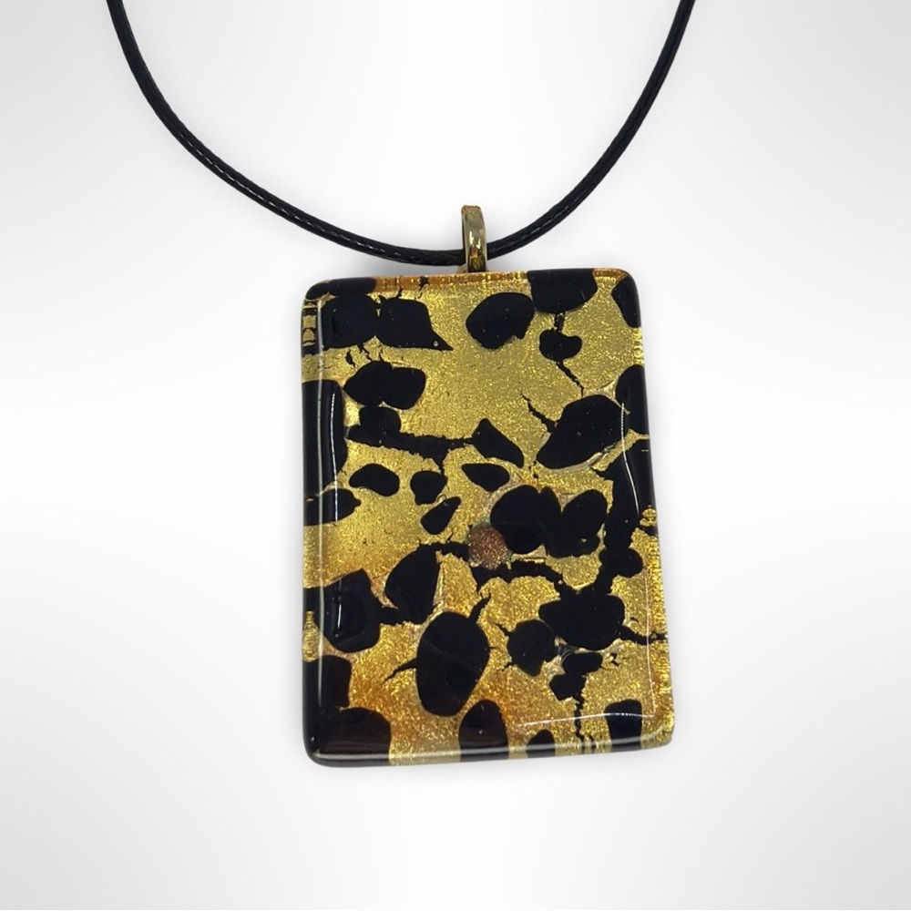 Handmade Boho Glass Pendant Necklace